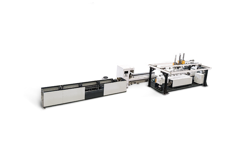 Automatic laser marking, cutting & threading line